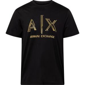 ARMANI EXCHANGE Tričko zlatě žlutá / černá