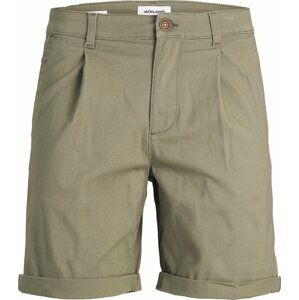 JACK & JONES Kalhoty se sklady v pase 'DAVE' khaki