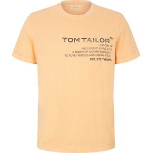 TOM TAILOR Tričko chladná modrá / pastelově oranžová