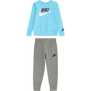 Nike Sportswear Joggingová souprava světlemodrá / šedý melír / černá / bílá