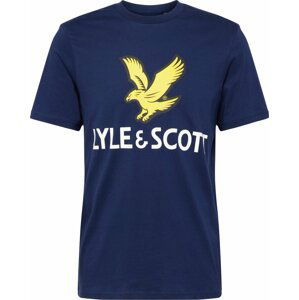 Lyle & Scott Tričko námořnická modř / žlutá / černá / bílá