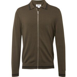 BURTON MENSWEAR LONDON Kardigan khaki / černá