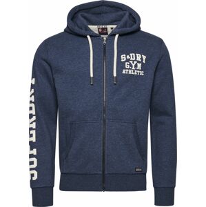 Superdry Mikina 'Gym Athletic' marine modrá / bílá