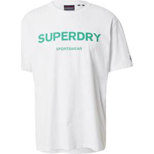 Superdry Tričko nefritová / bílá