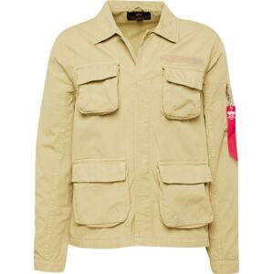 ALPHA INDUSTRIES Přechodná bunda khaki / červená / bílá