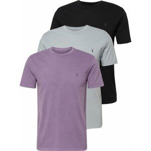 AllSaints Tričko 'OSSAGE' šedá / fialová / černá