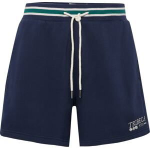Abercrombie & Fitch Kalhoty marine modrá / smaragdová / bílá