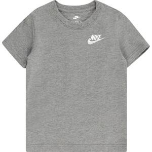 Nike Sportswear Tričko šedý melír / bílá