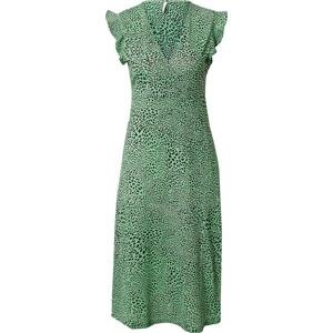 ONLY Letní šaty 'MAY' světle zelená / černá / bílá