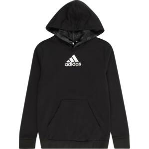 ADIDAS SPORTSWEAR Sportovní mikina černá / bílá