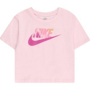 Nike Sportswear Tričko 'FUTURA' písková / cyclam / růžová