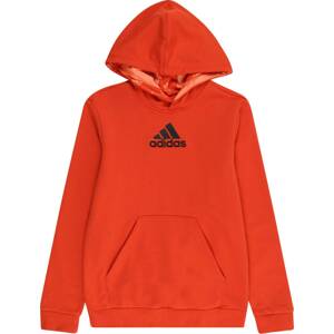 ADIDAS SPORTSWEAR Sportovní mikina oranžově červená / černá