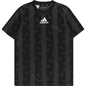 ADIDAS SPORTSWEAR Funkční tričko šedá / černá / bílá