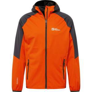 JACK WOLFSKIN Outdoorová bunda 'Feldberg' antracitová / oranžově červená / bílá