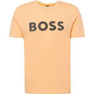 BOSS Orange Tričko 'Thinking 1' jasně oranžová / černá