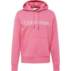 Calvin Klein Mikina tmavě růžová / bílá