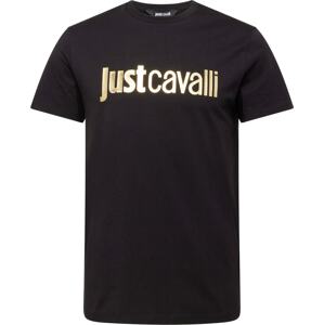 Just Cavalli Tričko zlatá / černá