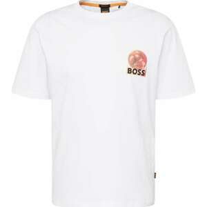 BOSS Orange Tričko růžová / černá / bílá