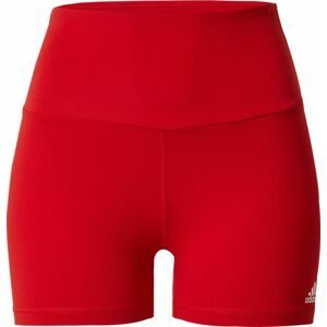 ADIDAS SPORTSWEAR Sportovní kalhoty červená / bílá