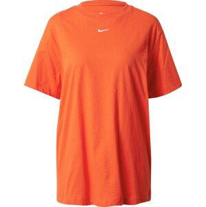 Nike Sportswear Tričko oranžově červená / bílá