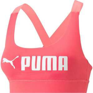 PUMA Sportovní podprsenka pink / bílá