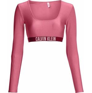 Calvin Klein Swimwear Horní díl plavek pink / černá / bílá