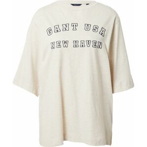 GANT Oversized tričko béžový melír / černá