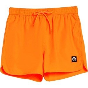 Bershka Plavecké šortky oranžová / černá / bílá