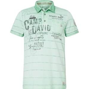 CAMP DAVID Tričko zelená / světle zelená / černá