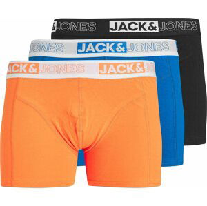 JACK & JONES Boxerky 'Jacyaku' modrá / oranžová / černá / bílá