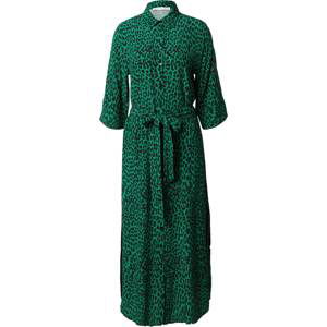 Warehouse Košilové šaty trávově zelená / černá