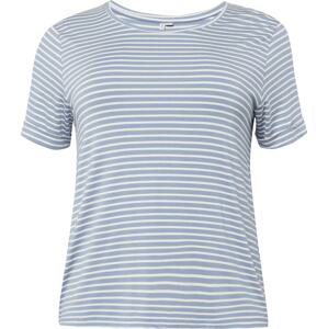 ONLY Carmakoma Tričko 'T-Shirt 'NANNA' kouřově modrá / bílá