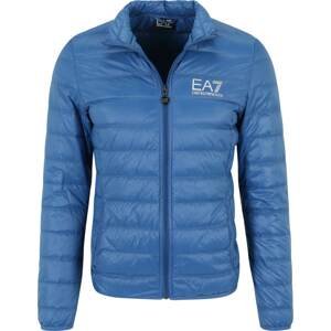 EA7 Emporio Armani Přechodná bunda modrá / bílá