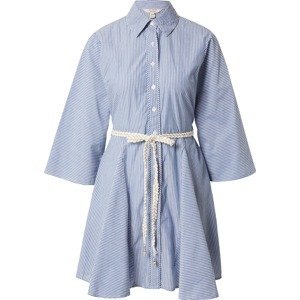 River Island Košilové šaty modrá / bílá