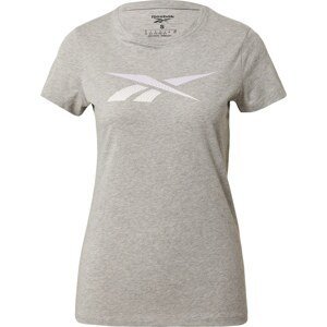 Reebok Sport Funkční tričko 'Vector' šedý melír / pastelově růžová / offwhite