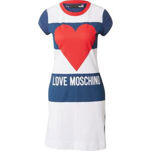 Love Moschino Šaty 'ABITO FELPA' námořnická modř / červená / bílá