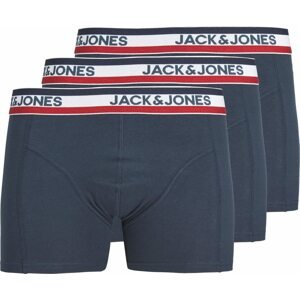 JACK & JONES Boxerky námořnická modř / jasně červená / bílá