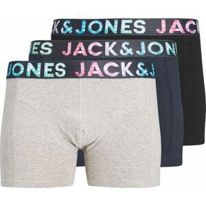 JACK & JONES Boxerky 'TAMPA' námořnická modř / šedý melír / pink / černá