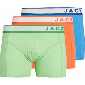 JACK & JONES Boxerky 'CLEVELAND' světlemodrá / světle zelená / oranžová / bílá