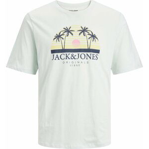 JACK & JONES Tričko 'CODY' námořnická modř / světle žlutá / světle růžová / bílá