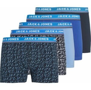 JACK & JONES Boxerky modrá / námořnická modř / světlemodrá / bílá