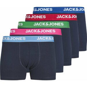 JACK & JONES Boxerky 'NORMAN' námořnická modř / světlemodrá / červená / bílá