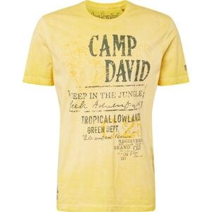 CAMP DAVID Tričko žlutá / šedá