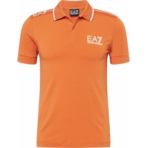 EA7 Emporio Armani Tričko oranžová / bílá