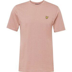 Lyle & Scott Tričko limone / starorůžová / černá