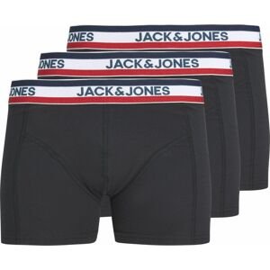 JACK & JONES Boxerky námořnická modř / černá / bílá