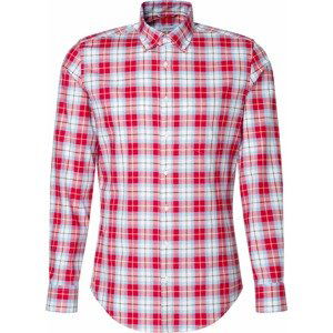 SEIDENSTICKER Společenská košile světlemodrá / červená / bílá