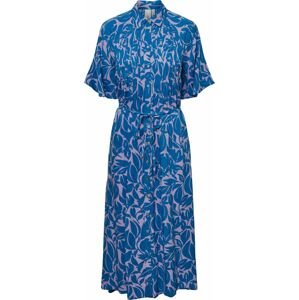 Y.A.S Košilové šaty 'Lefira' královská modrá / bledě fialová