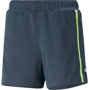 PUMA Sportovní kalhoty noční modrá / světle zelená