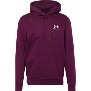 UNDER ARMOUR Sportovní mikina ostružinová / bílá